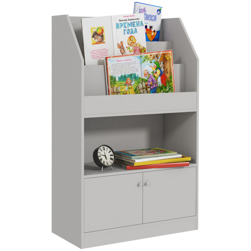 Isabelle Max Qaba Toy Storage Cabinet Kids Bookcase Children s Bookshelf For Kids Room Bedroom Playroom Nursery Wayfair